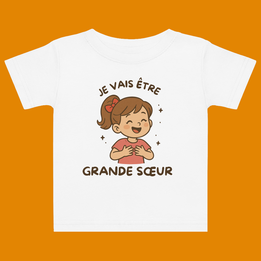 T-shirt bébé - Je vais devenir Grande Sœur