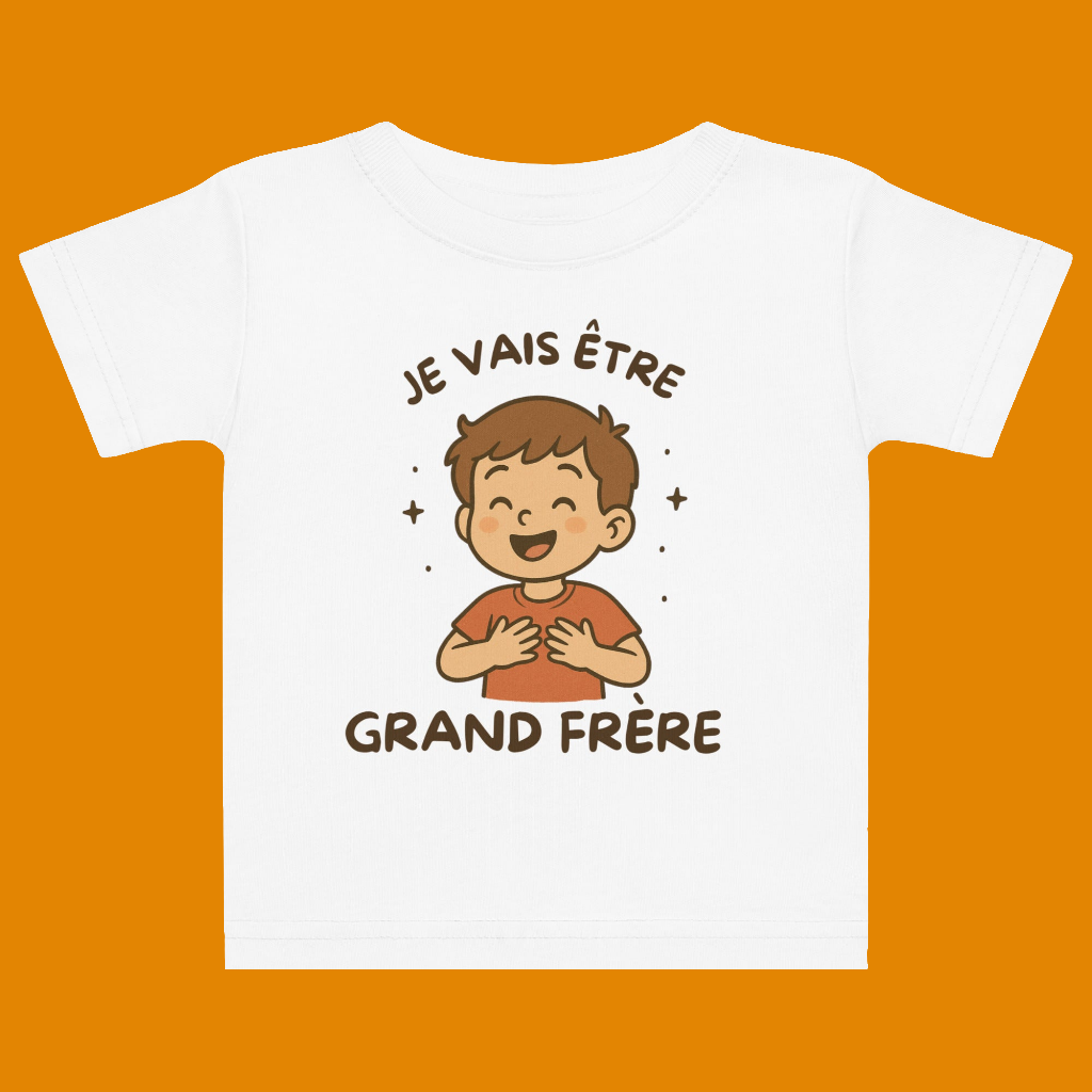 T-shirt bébé- Je vais être Grand Frère