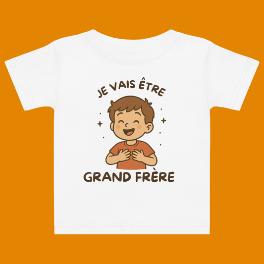 T-shirt bébé- Je vais être Grand Frère